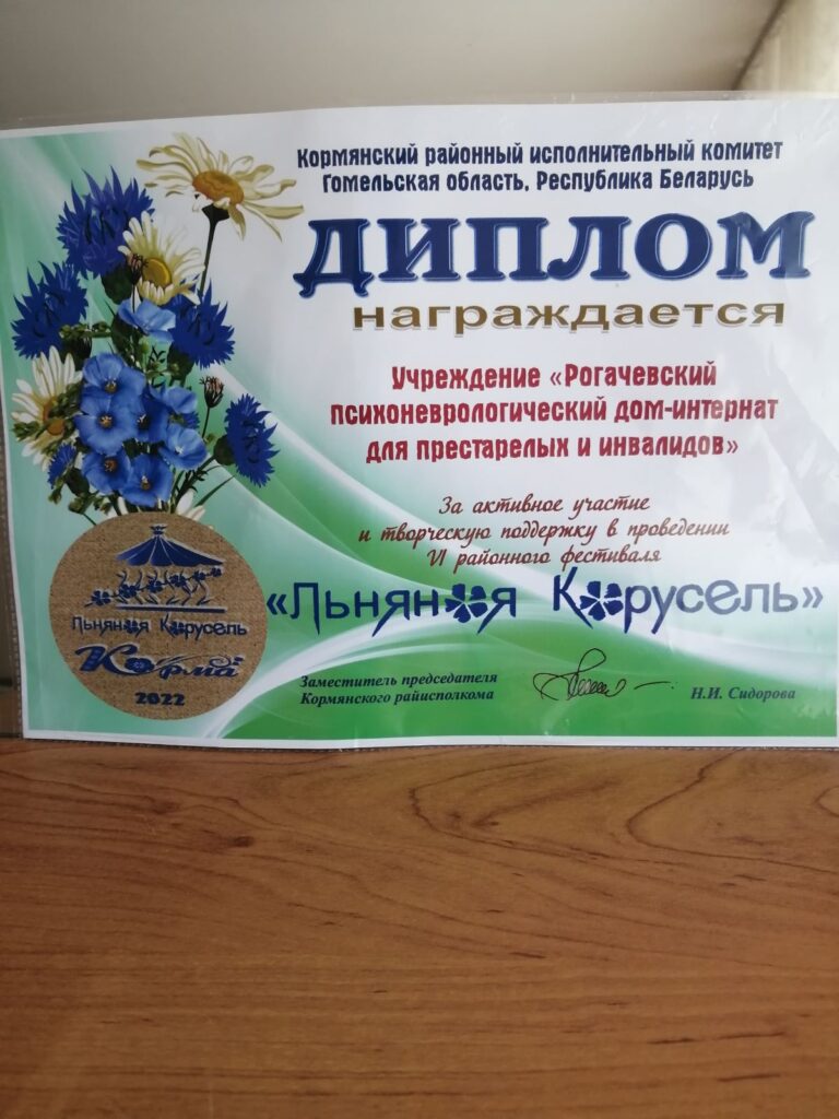 Учреждение «Рогачевский психоневрологический дом-интернат для престарелых и инвалидов»